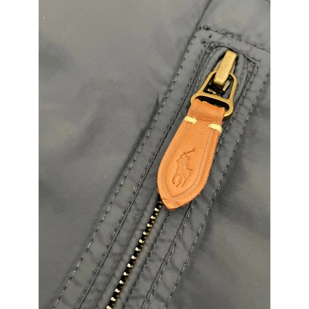 Polo Ralph Lauren Reversible Down Puffer Vest XL Navy Blue / Red Quilted Preppy